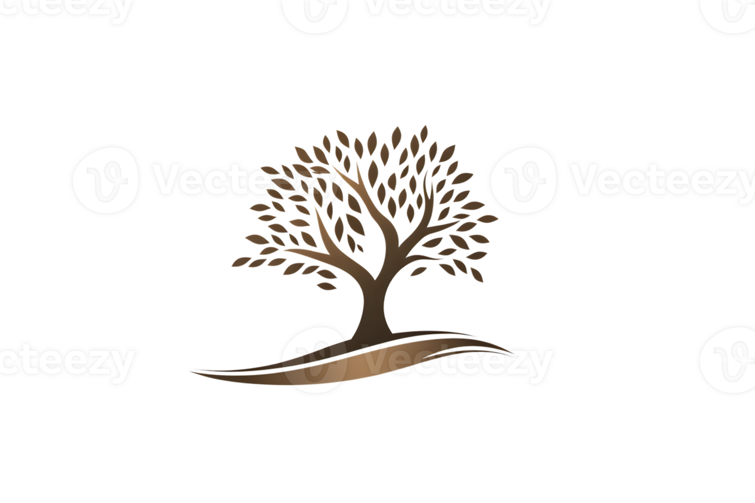 Abstract Tree Silhouette with Earthy Tones Ideal for Nature Environment and Sustainability T png
