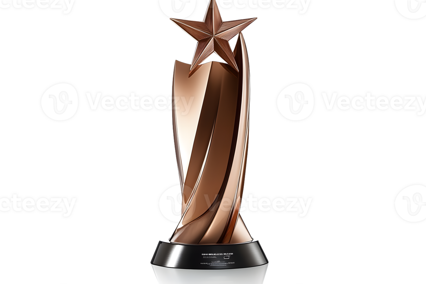 Award Ceremony Trophy Rose Gold Star Design Elegant Prize Achievement Symbol Success Icon png