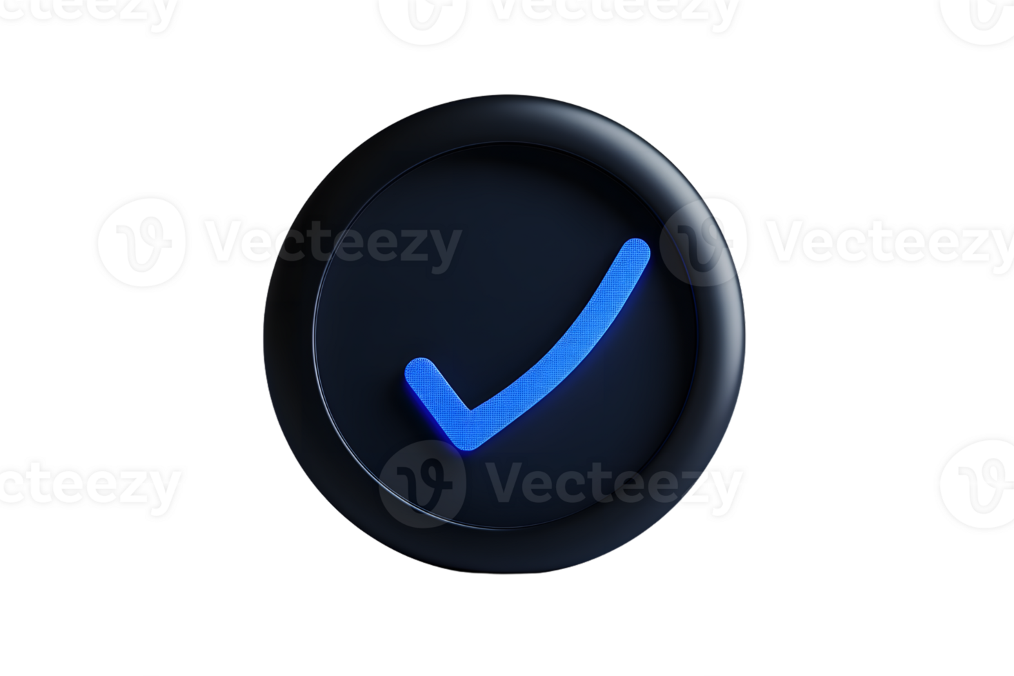 Blue Checkmark Icon on Dark Background Verification Confirmation Success Symbol for Digital png