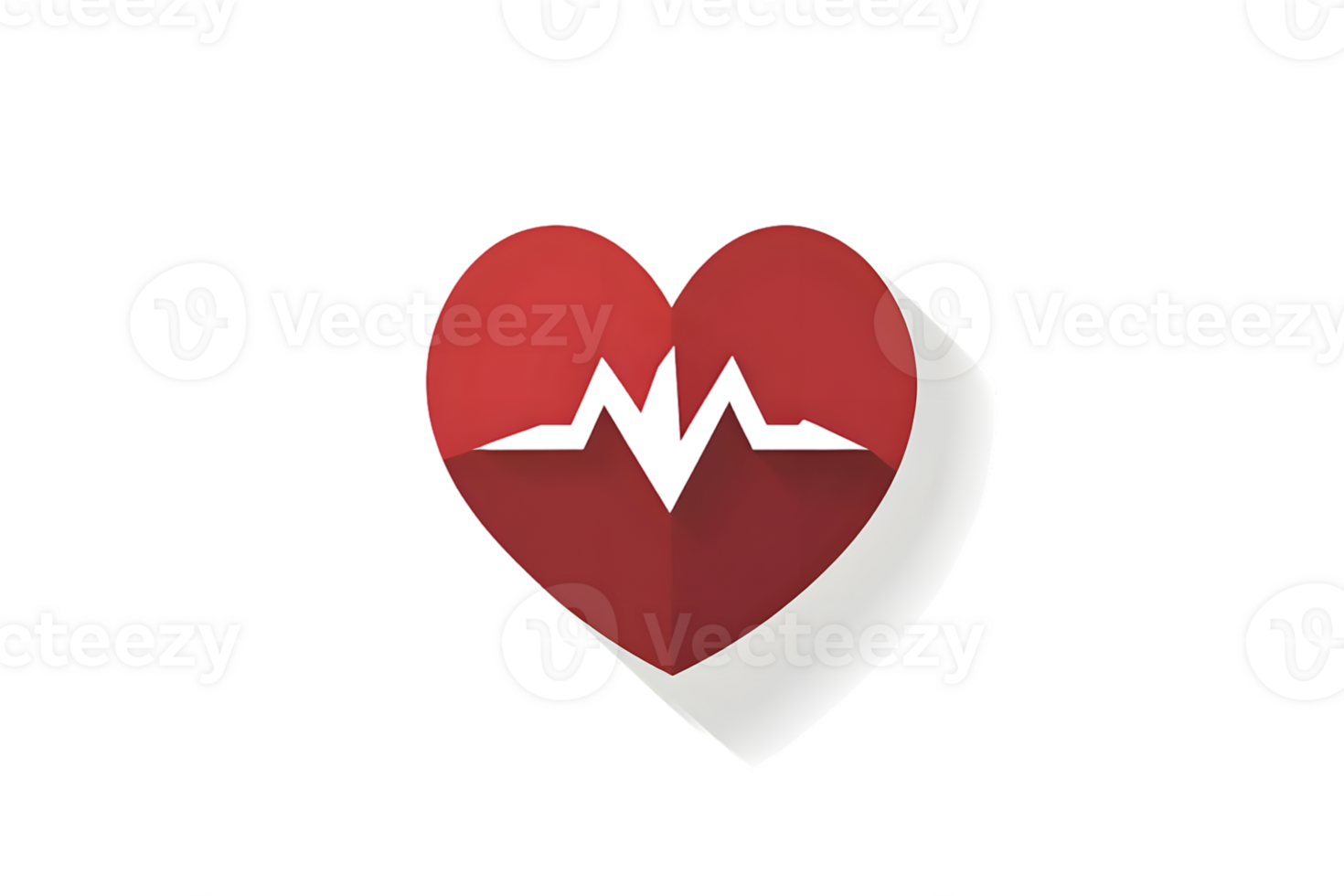 Broken Heart with EKG Line Symbolizing Health Emotion and Medical Themes png