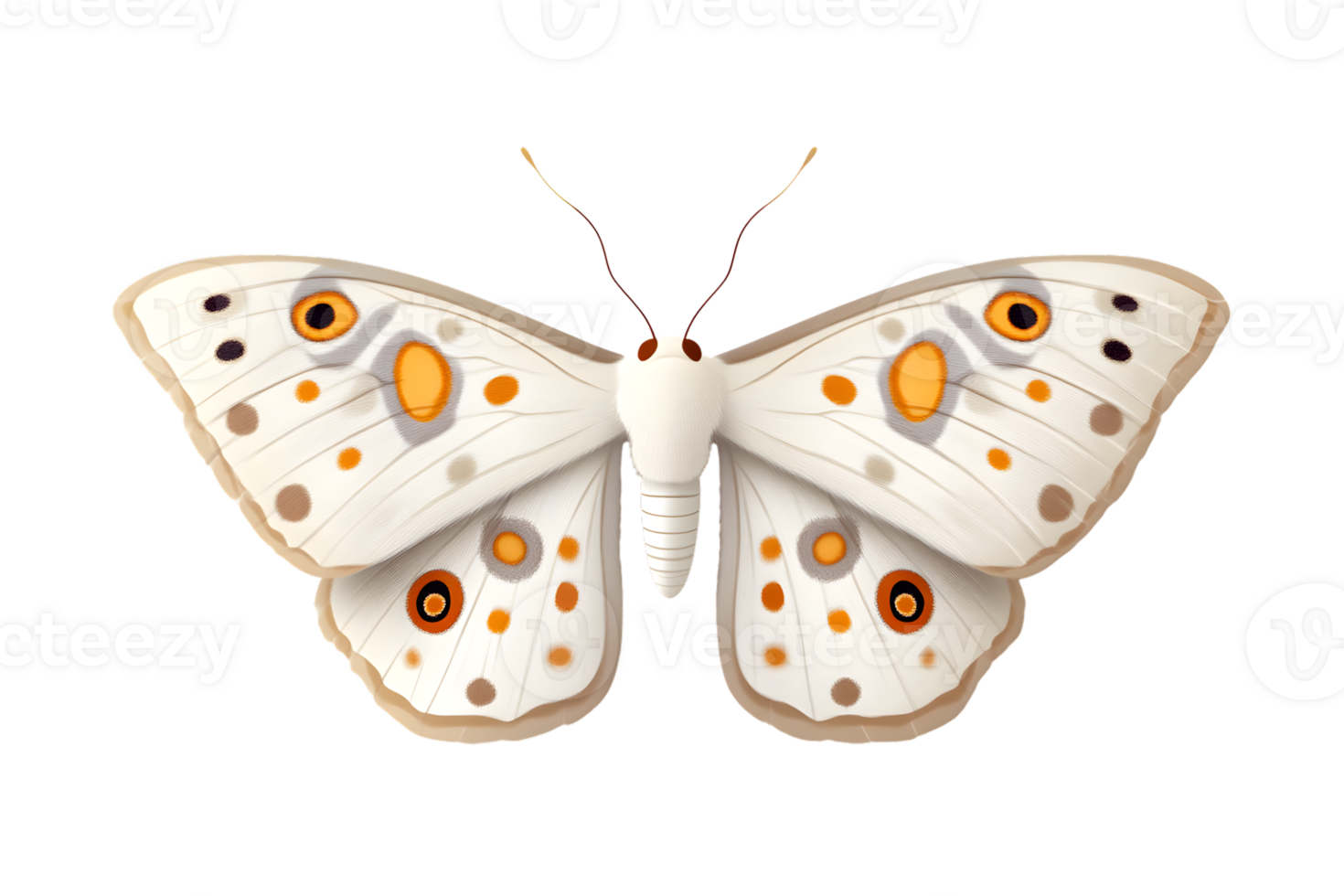 Butterfly with Intricate Wing Patterns and Vibrant Spots Ideal for Nature and Design Projects png