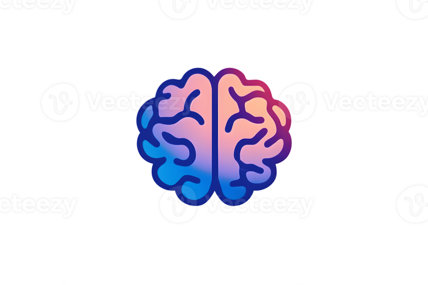 Colorful Gradient Brain Illustration for Creativity and Intelligence Concepts png