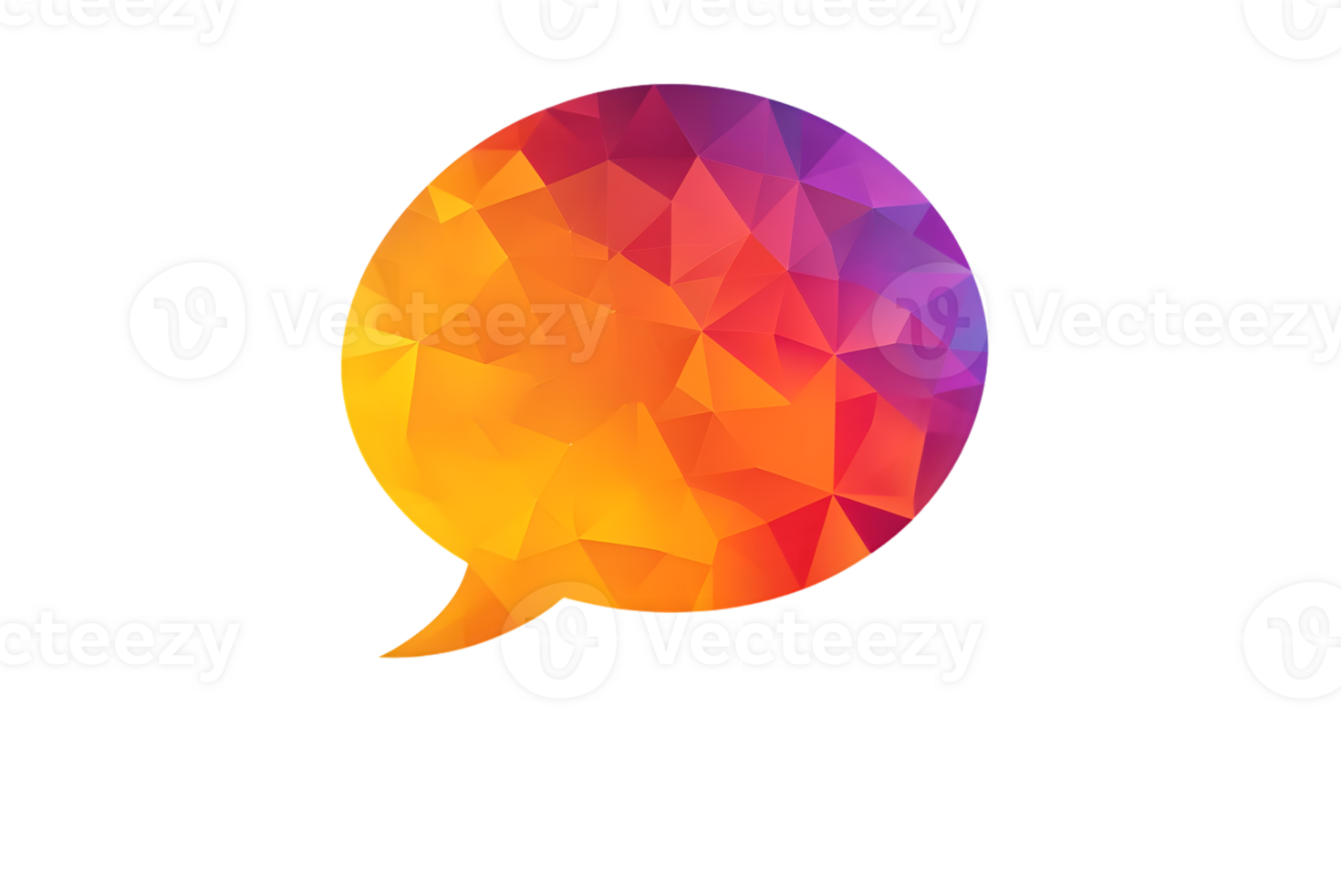 Colorful Speech Bubble with Geometric Patterns for Communication and Design png