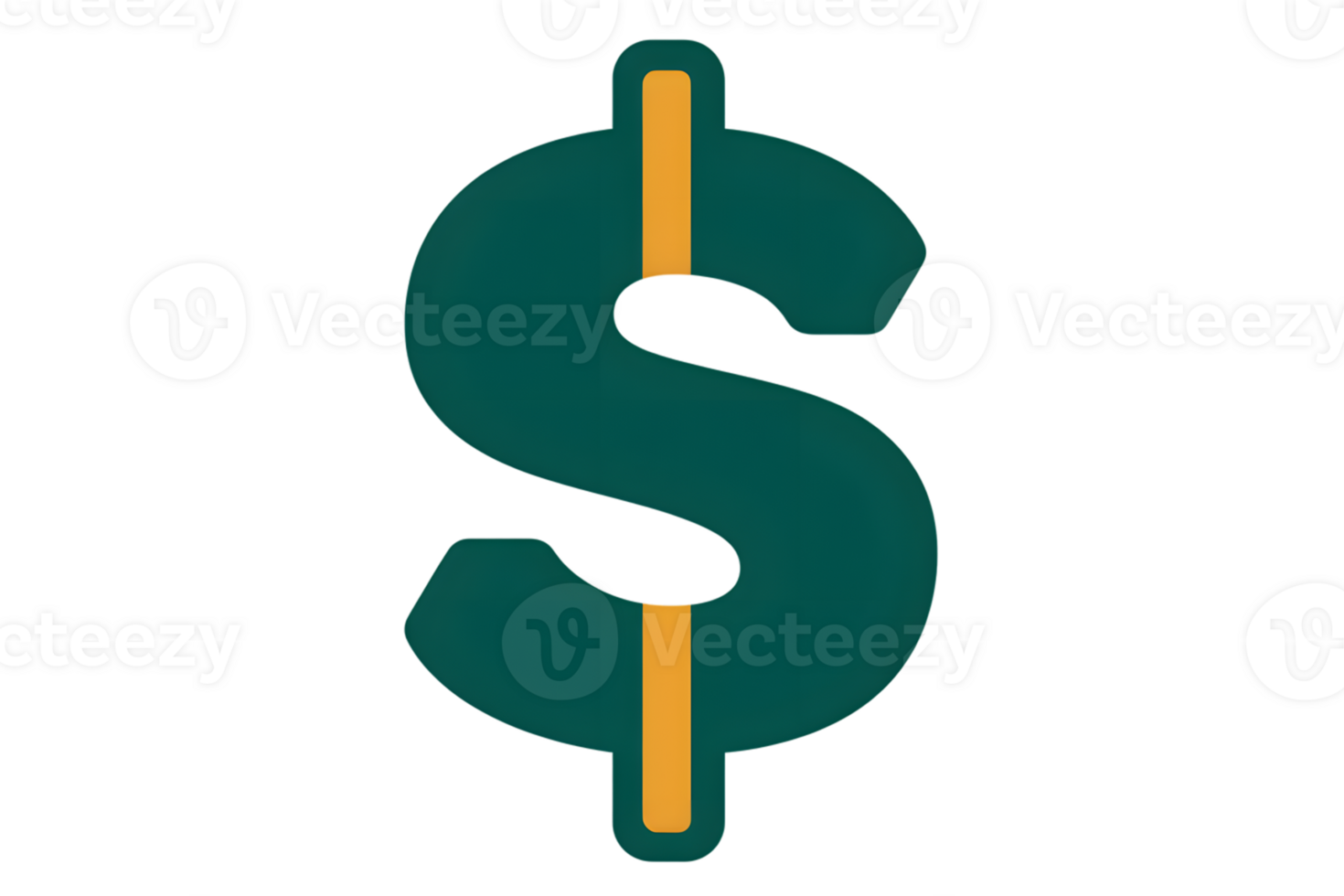Dollar Sign Icon with Modern Design Elements for Finance and Business Concepts png