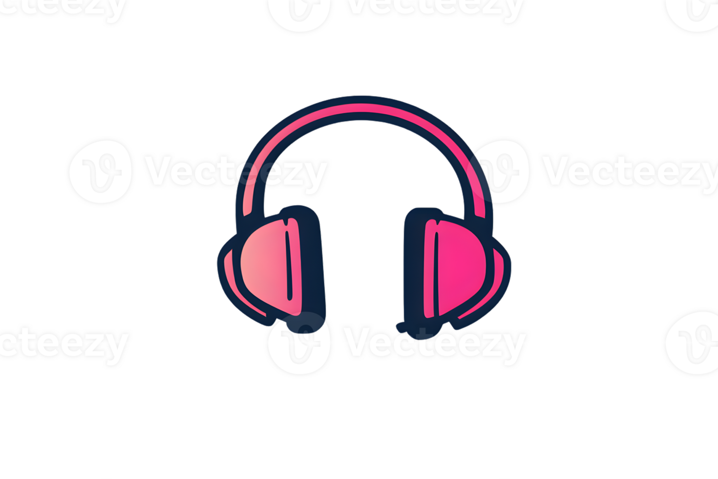 Headphones Icon in Pink and Blue Modern Design for Technology Music and Communication Graphi png
