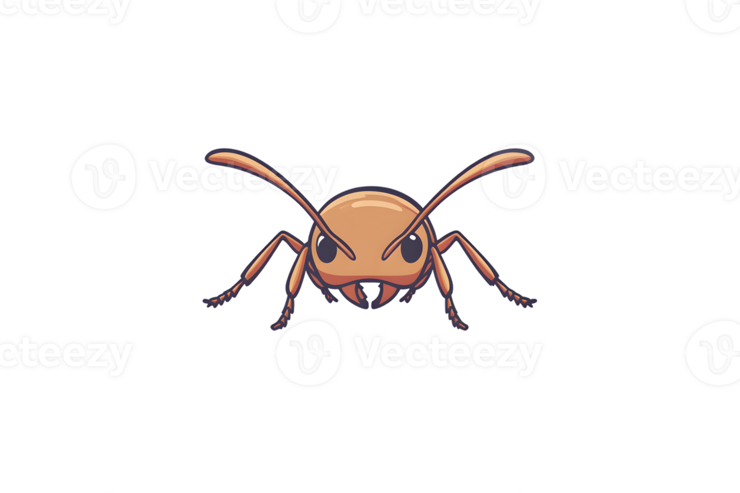 Insect with Long Antennae and Six Legs on a Transparent Background png
