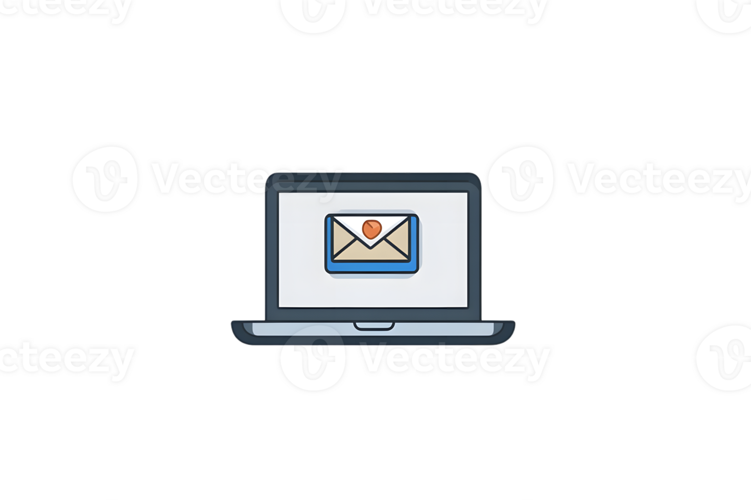 Laptop Displaying Email Icon Digital Communication Symbol for Online Messaging and Technology png