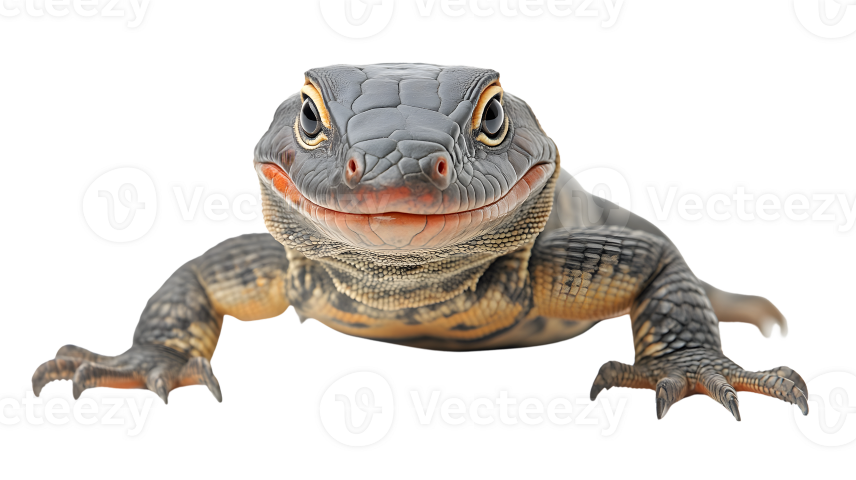 A charming reptile with a friendly expression perfect for nature and wildlife themes png