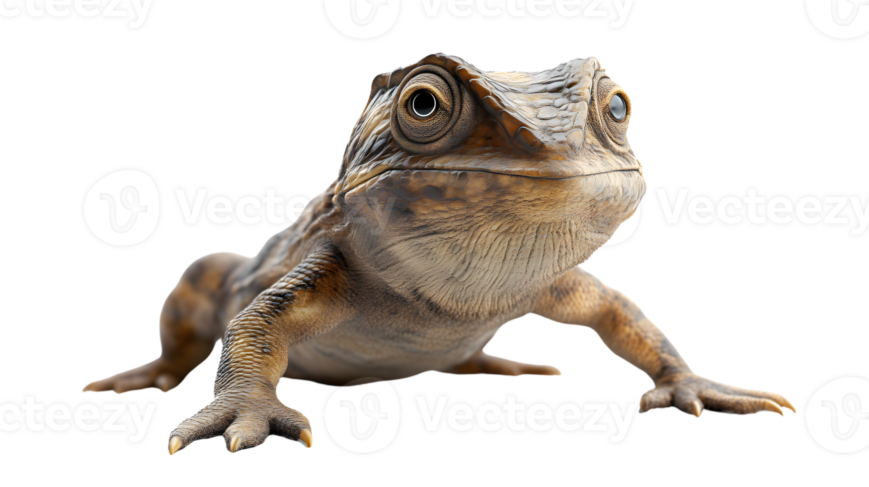 A detailed amphibian with striking eyes and textured skin ideal for nature wildlife and educ png