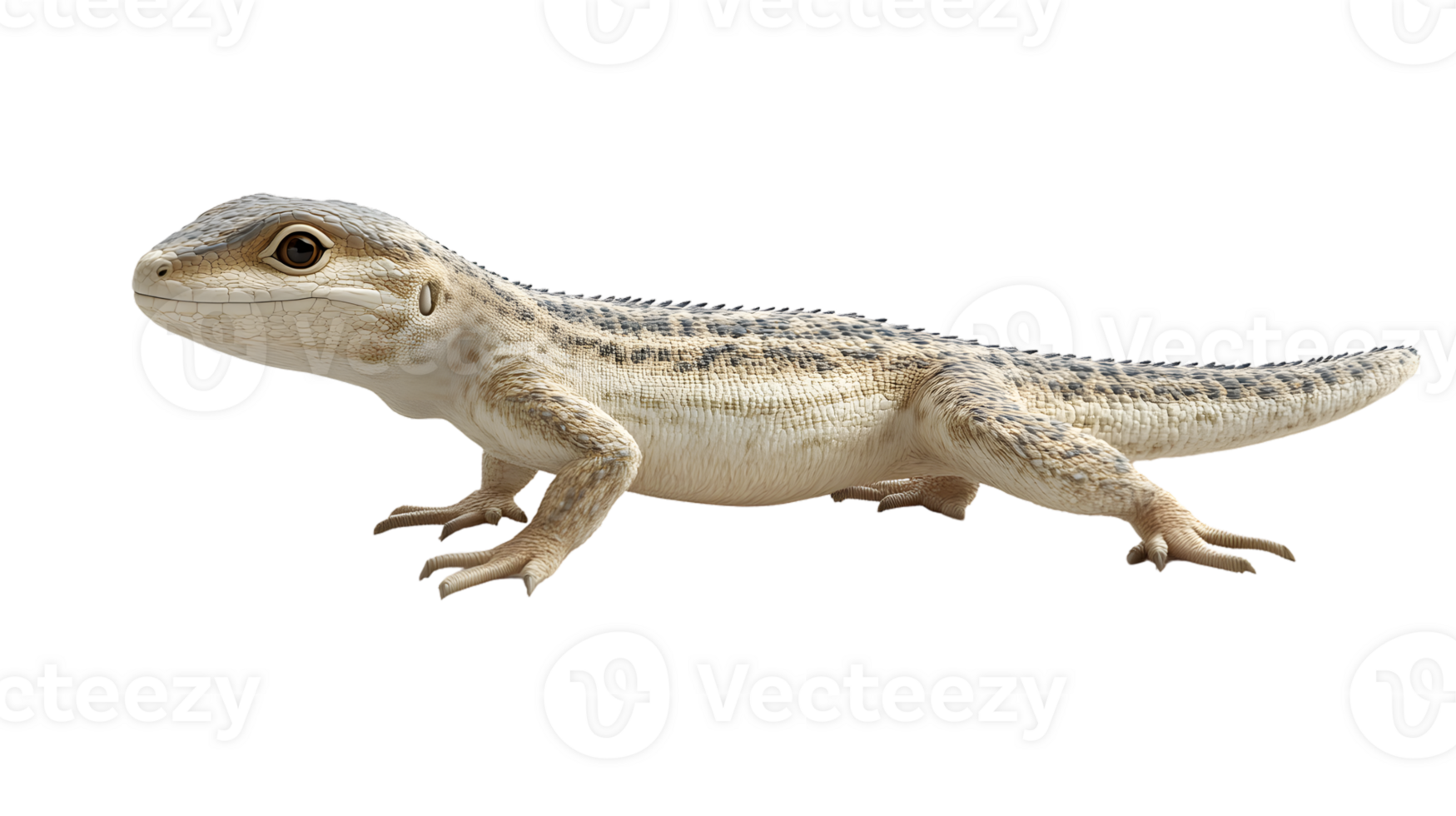 A detailed side view of a reptile with textured scales perfect for educational content wildli png