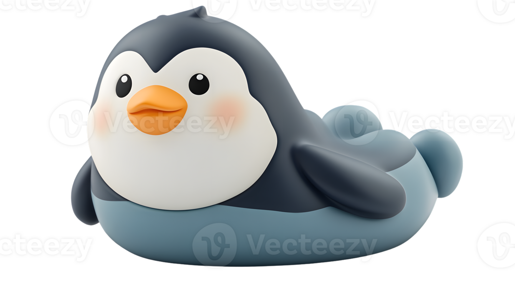 Adorable Penguin Character in a Relaxing Pose for Creative Projects and Designs png