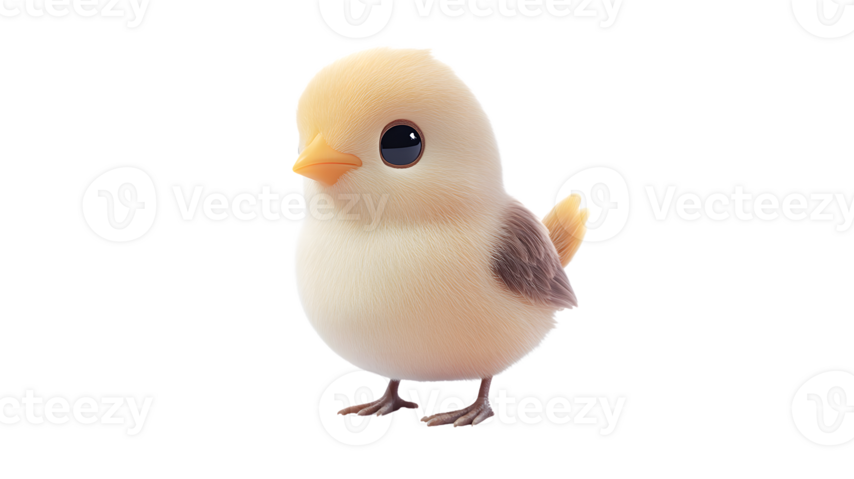 Charming Baby Bird with Fluffy Feathers and Expressive Eyes Perfect for Nature Spring and An png