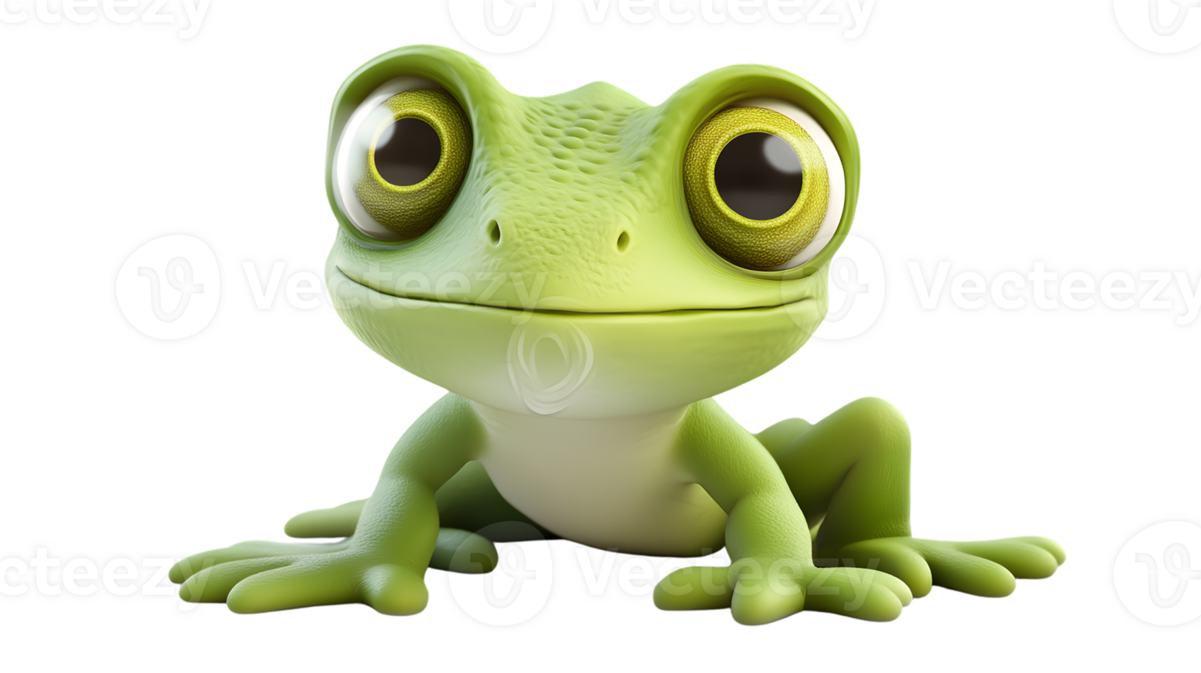 Charming Frog with Big Eyes A Cute and Playful Character for Various Designs png
