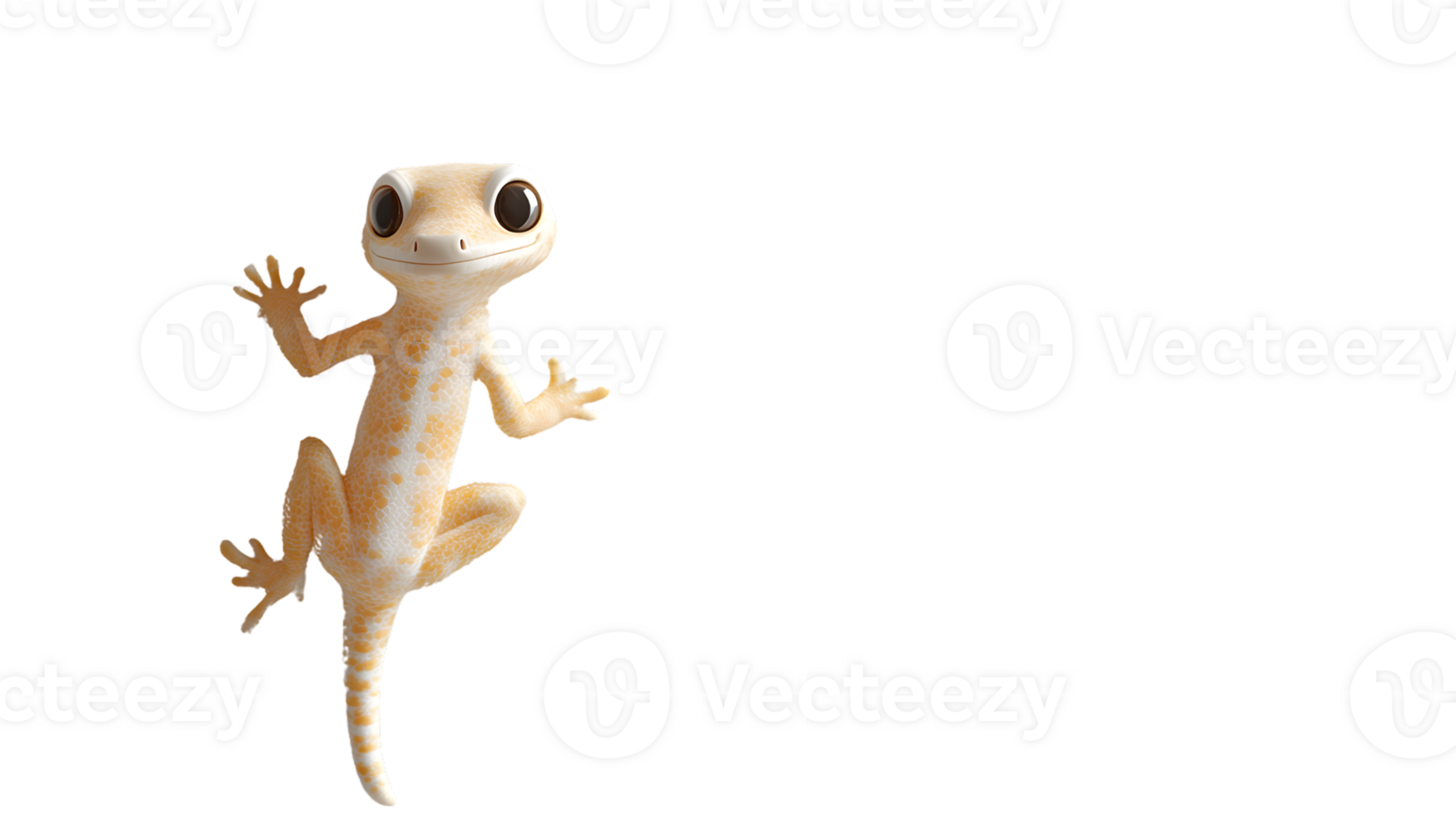 Charming Gecko with Expressive Eyes and Friendly Pose for Nature Wildlife and Education Conte png