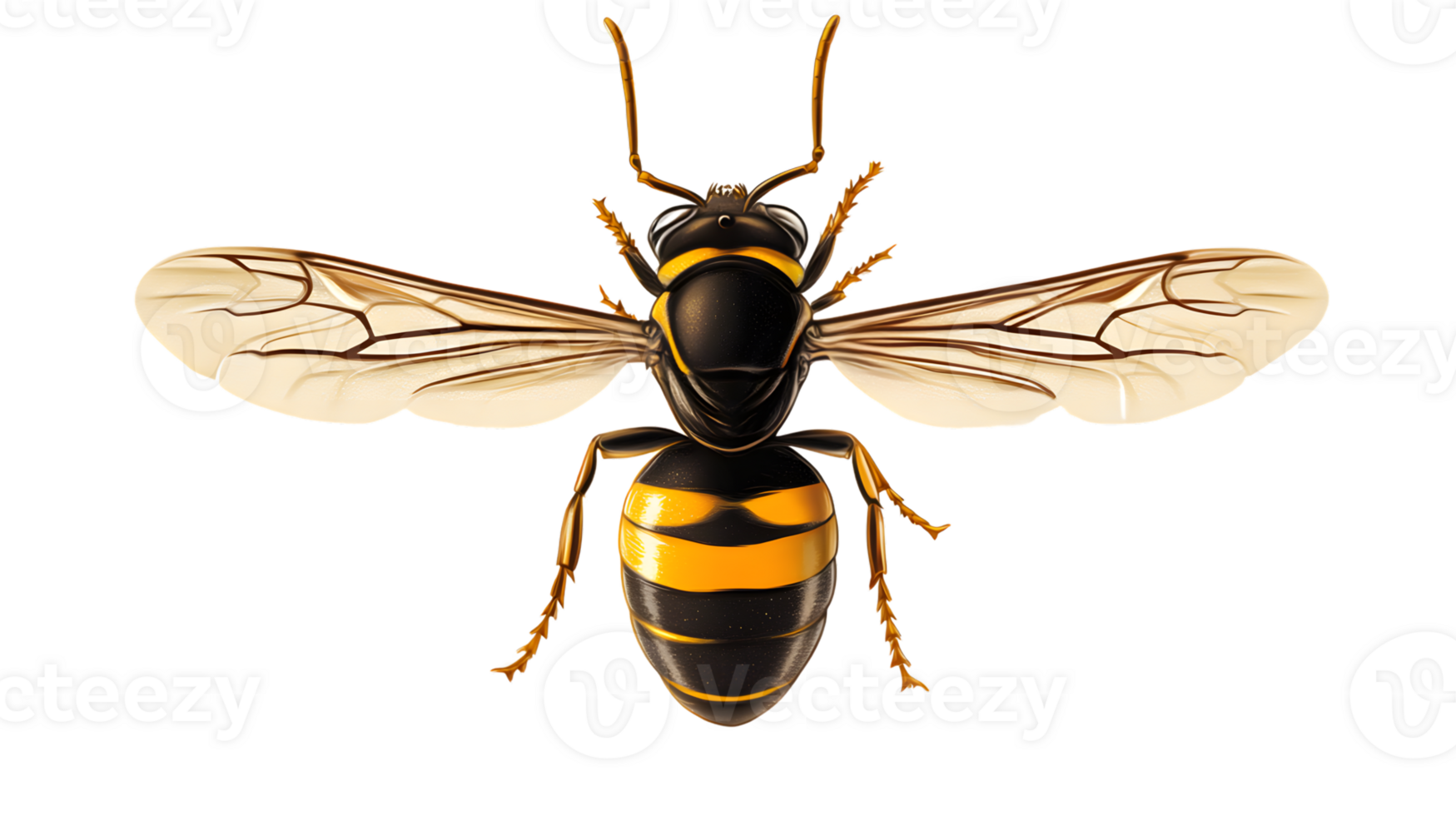 Detailed Illustration of a Flying Insect with Vibrant Colors and Intricate Wing Patterns for Na png