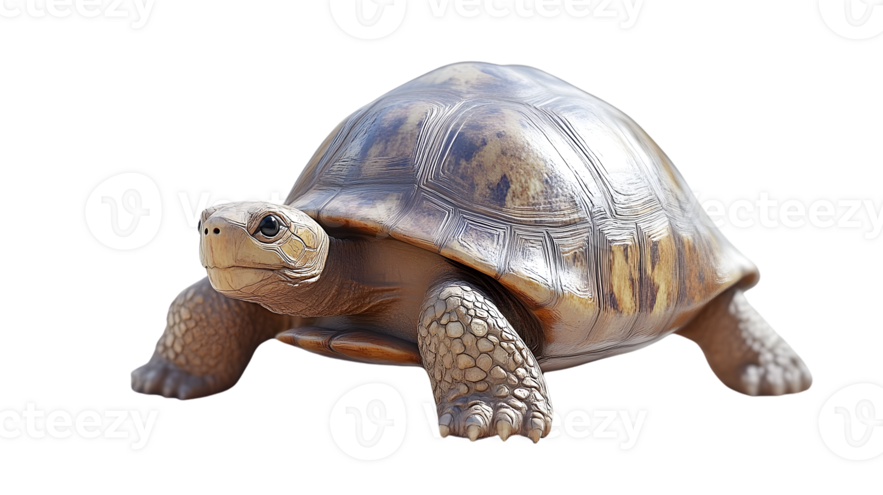 Detailed Illustration of a Tortoise with Realistic Shell and Textured Skin for Nature and Wildl png