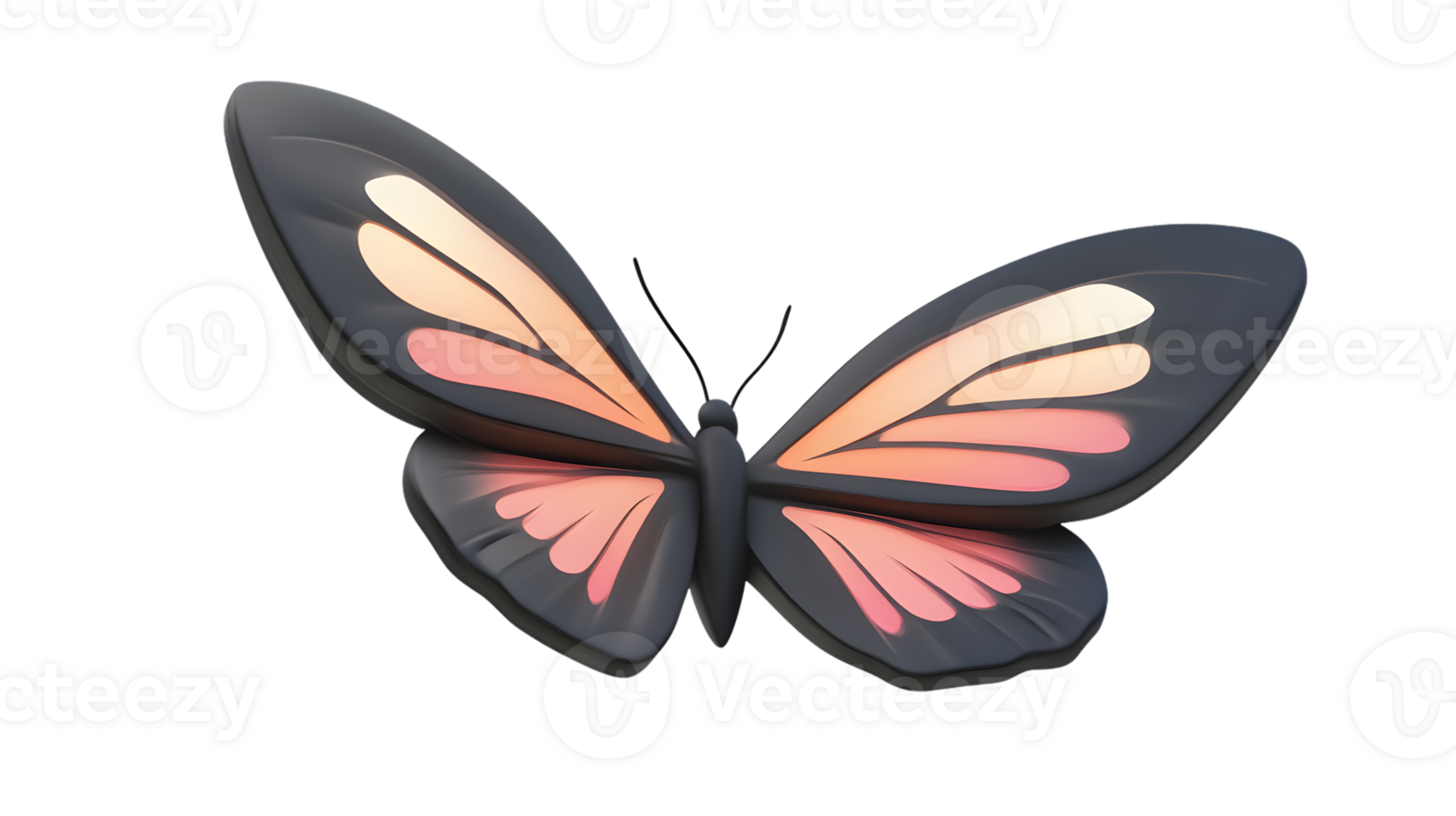 Elegant Butterfly with Gradient Wings Perfect for Nature and Design Projects png
