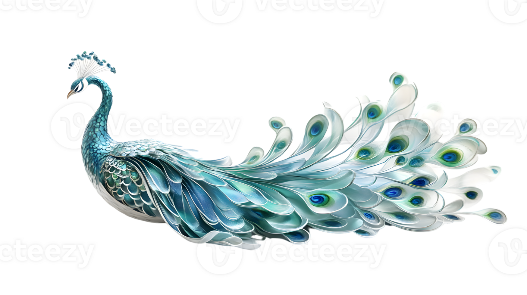 Elegant Peacock with Stunning Feathers Displaying a Spectacular Array of Colors and Patterns I png
