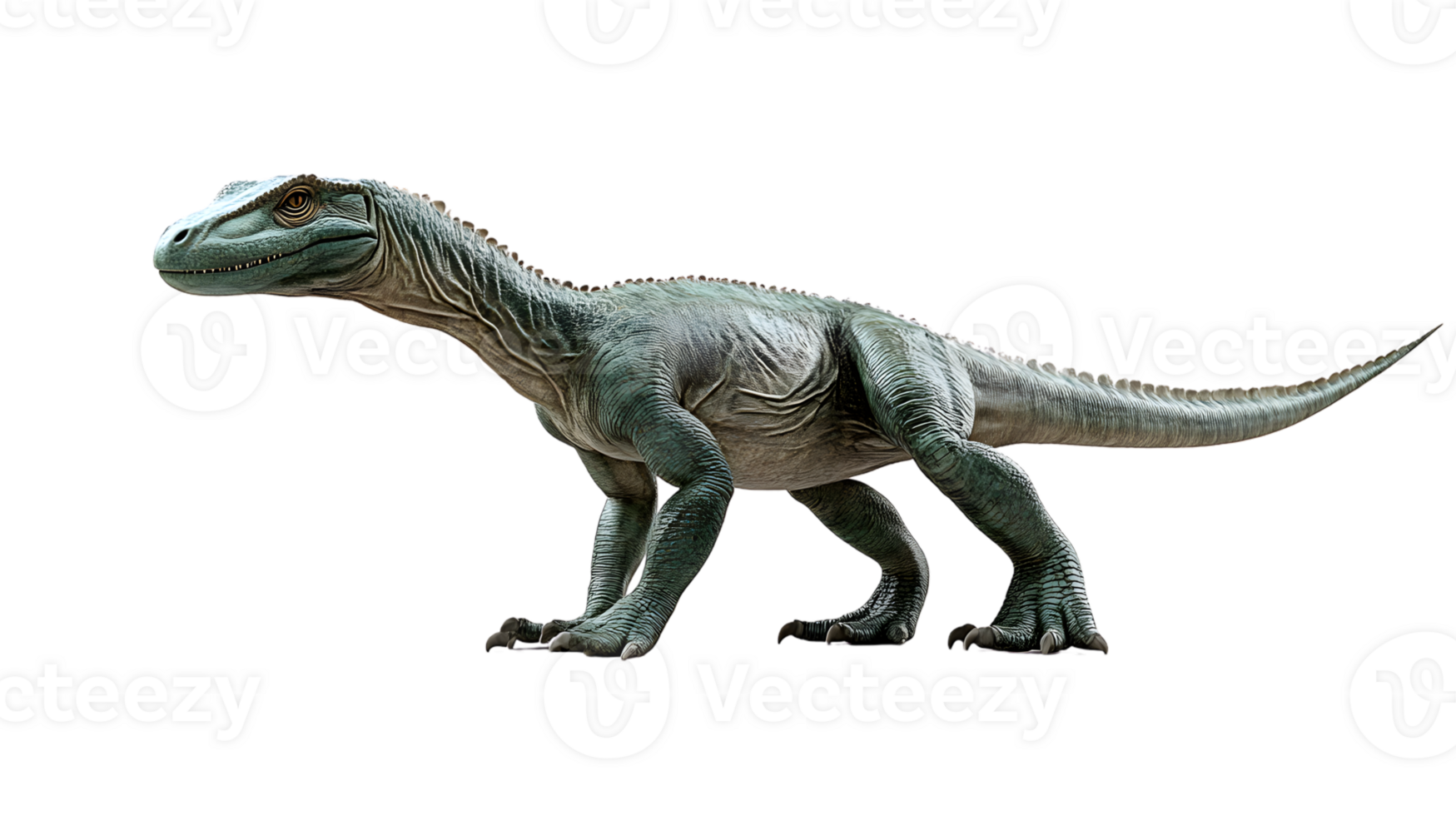 Prehistoric creature with detailed scales and sharp claws ideal for educational or fantasy pro png