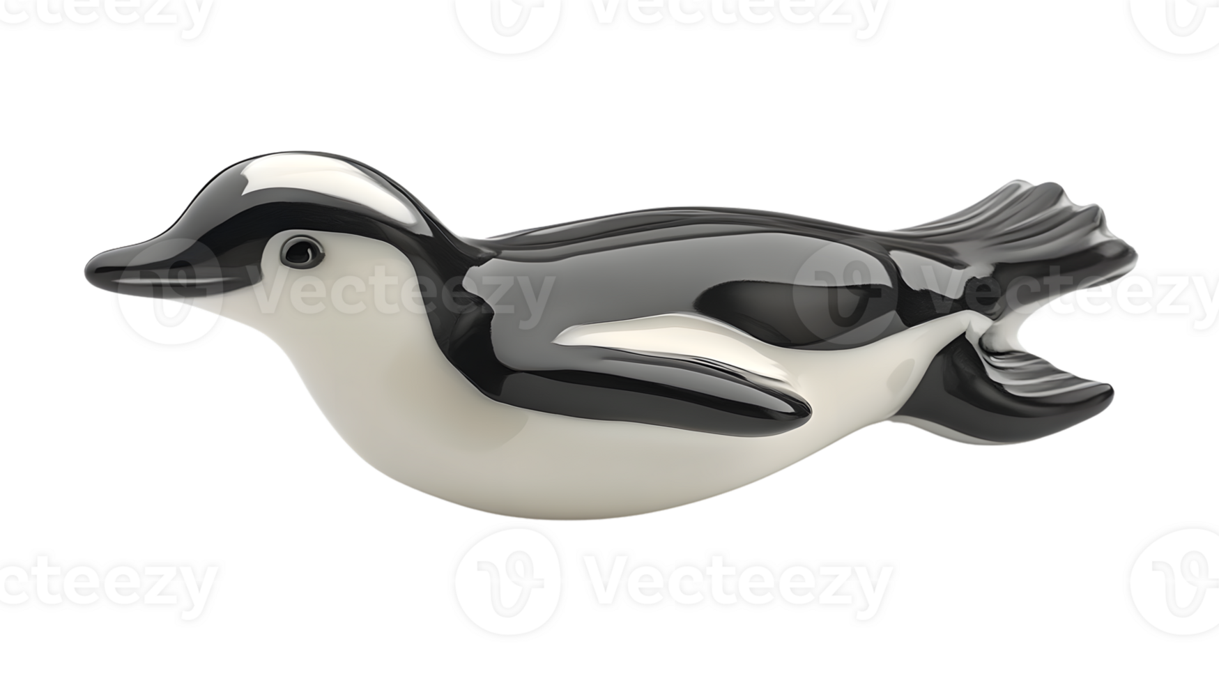 Stylized Penguin Illustration with Sleek Design and Modern Artistic Appeal for Creative Project png