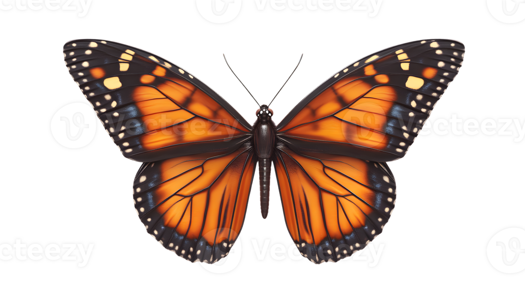 Vibrant B utterfly with Detailed Wings Perfect for Nature and Wildlife Themes png