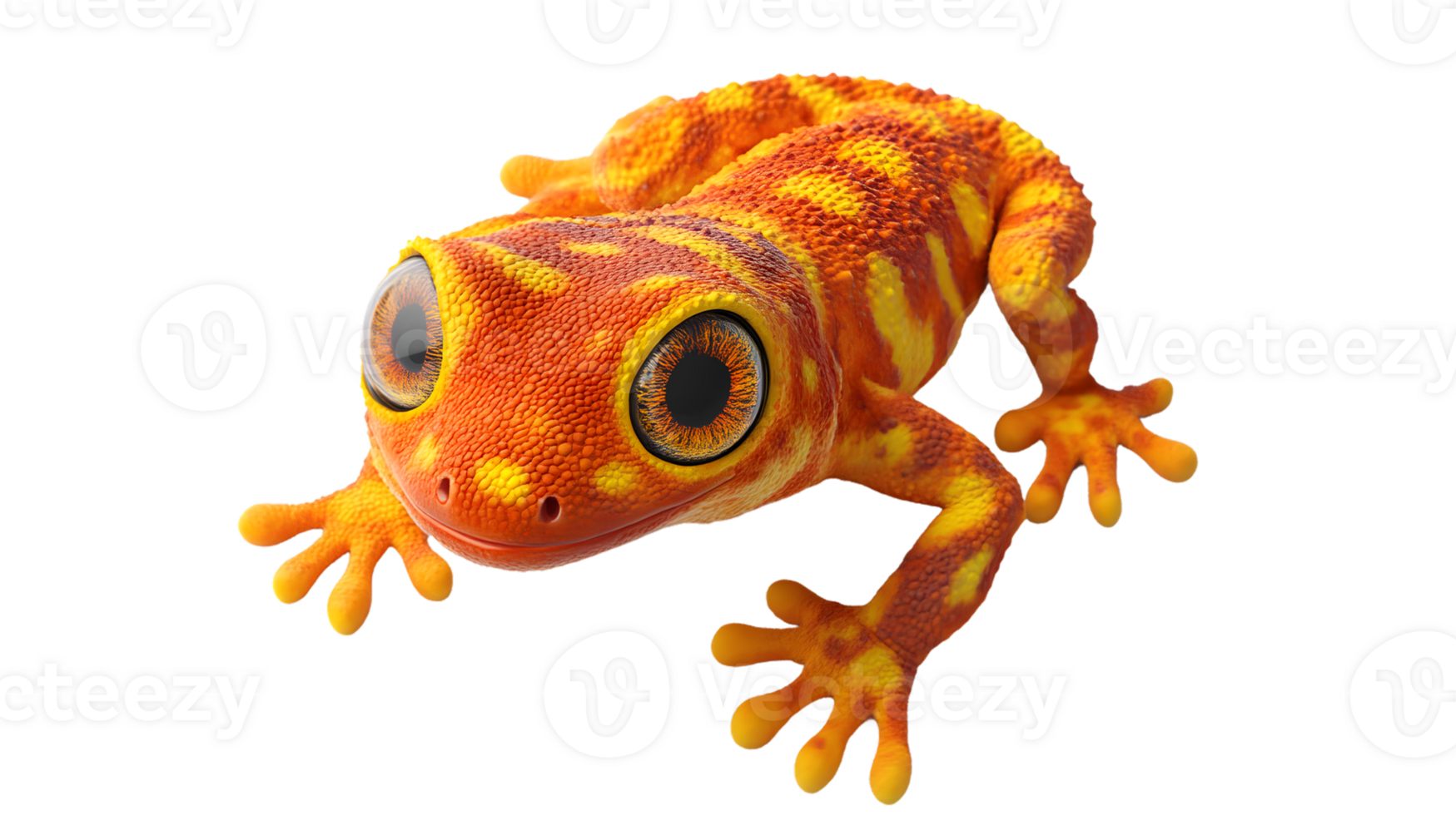 Vibrant Gecko with Striking Colors and Expressive Eyes Perfect for Nature and Wildlife Themes png