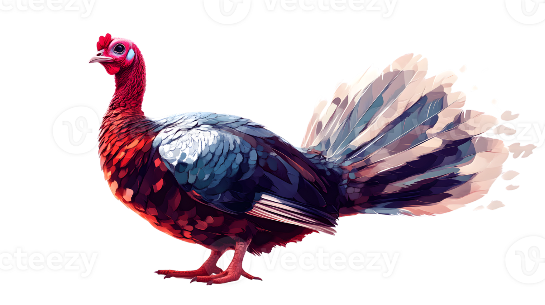 Vibrant Feathered Creature with Detailed Plumage and Expressive Features png