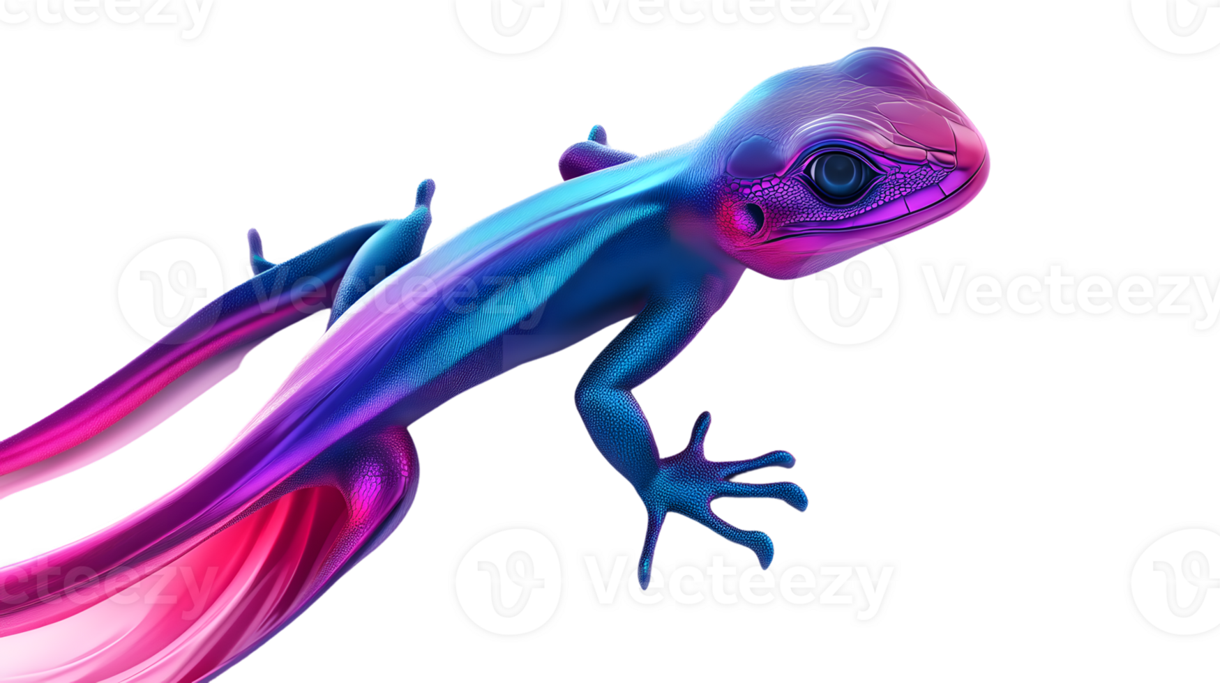 Vibrant Neon Lizard with Futuristic Design Perfect for Digital Art Fantasy Themes and Creati png