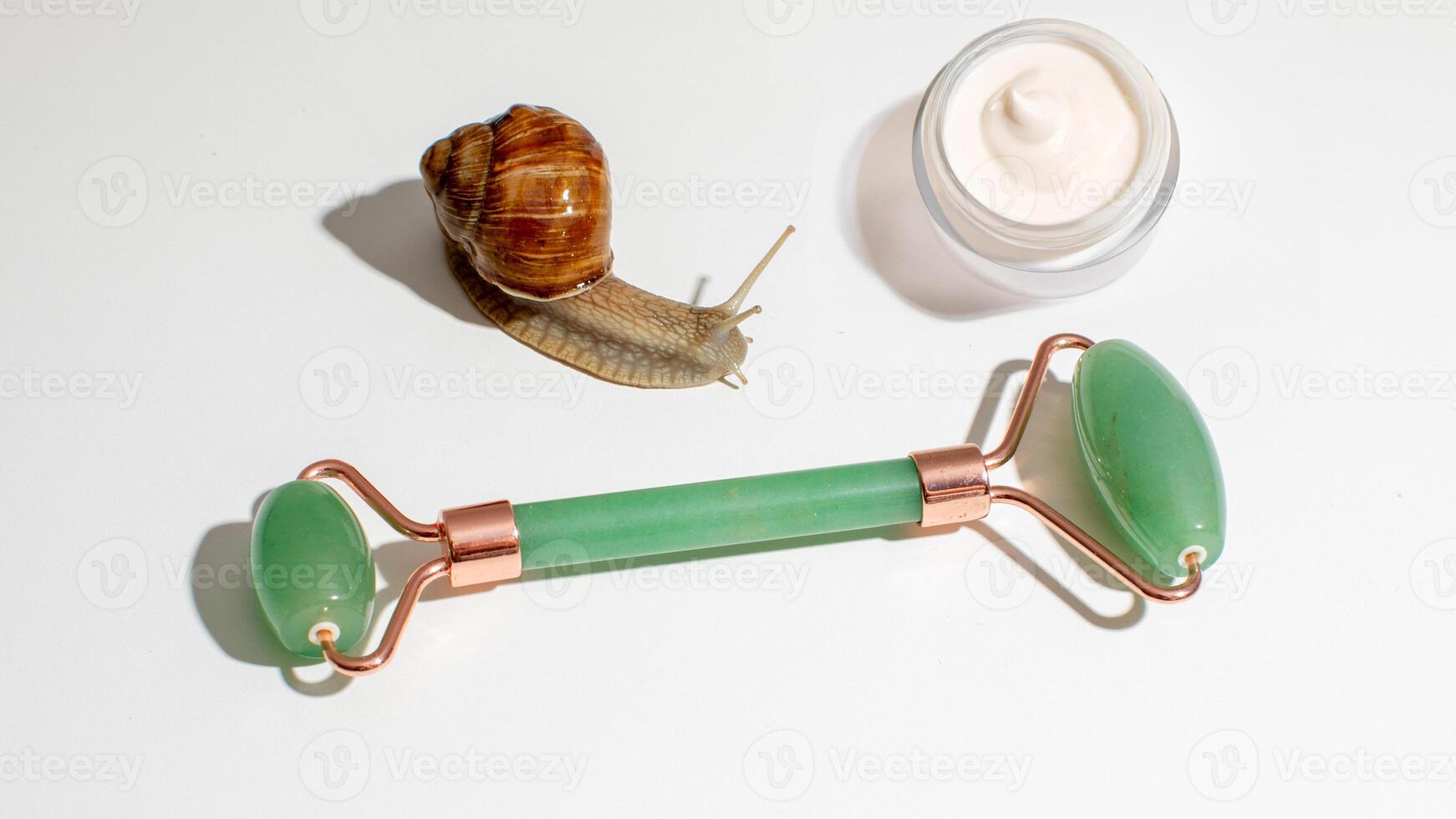 A jade roller, a snails clandestine journey, and velvety cream conjure up rejuvenation rituals and World Snail Day photo