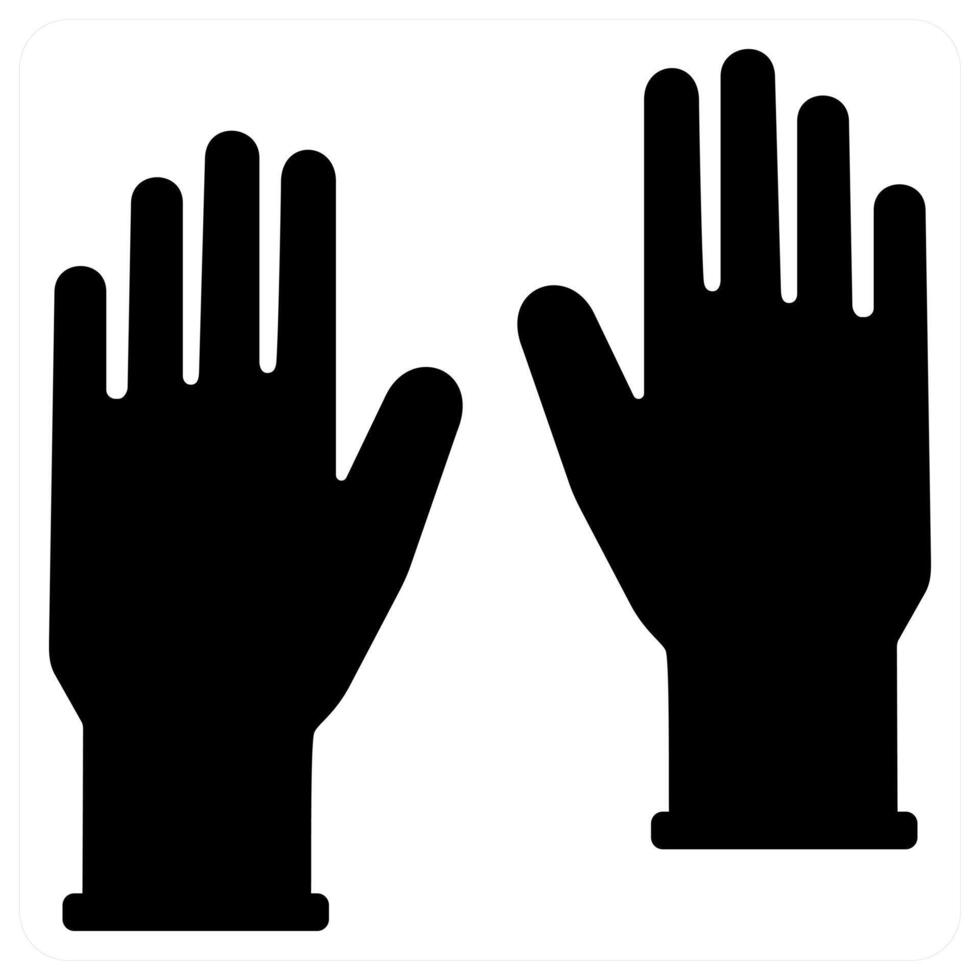 Hand Gloves icon concept in black color vector