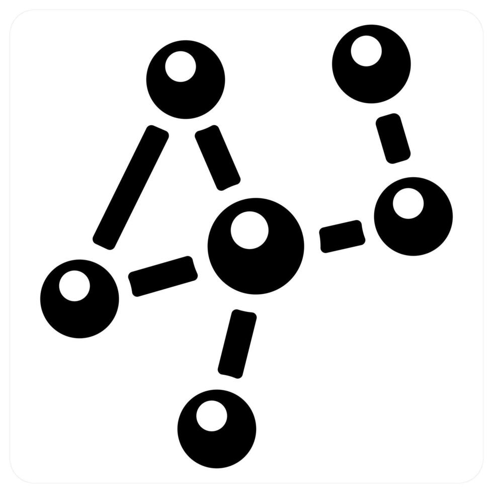 Atom and education icon concept in black color vector