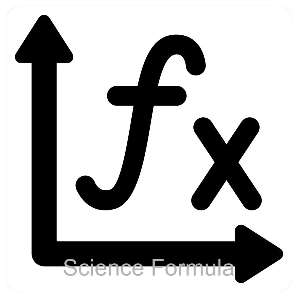 Science Formula icon concept in black color vector