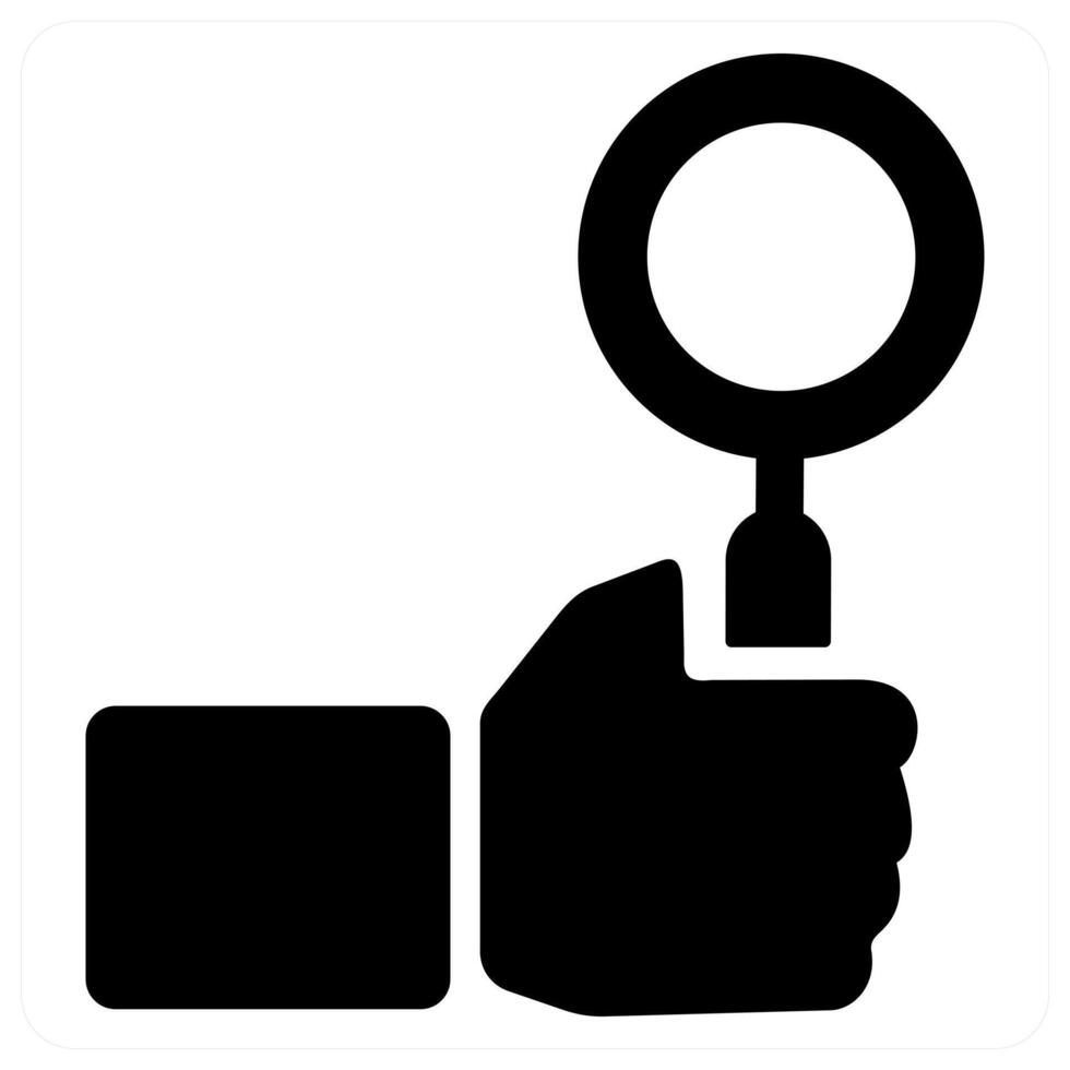 Investigation icon concept in black color vector