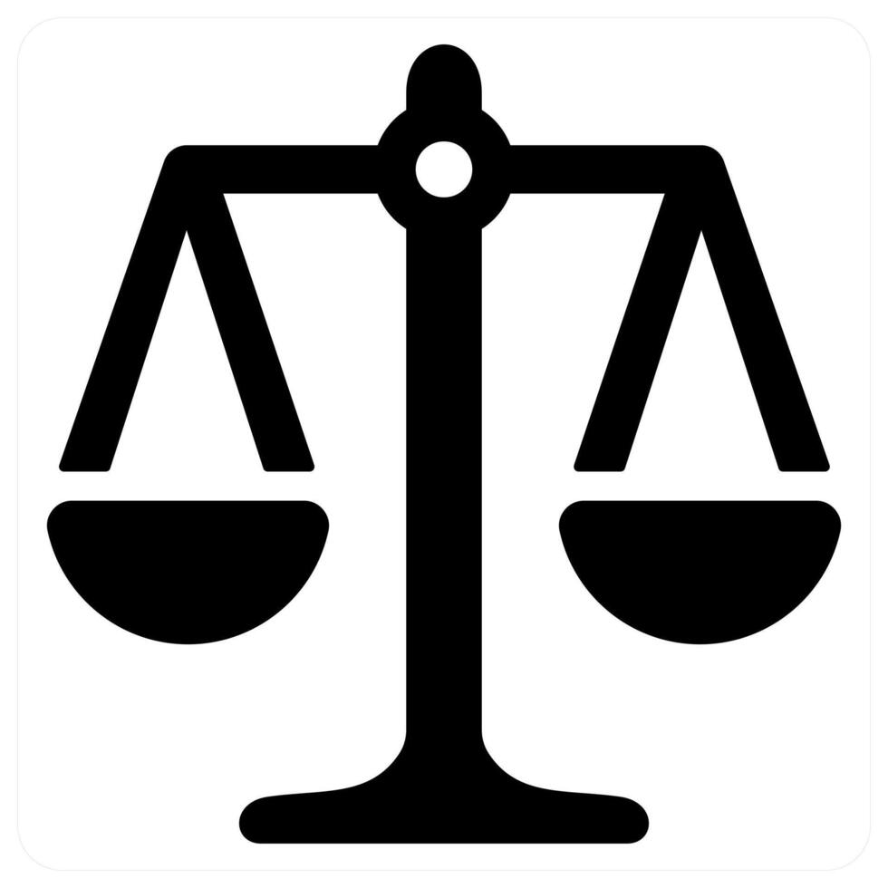 Balance icon concept in black color vector
