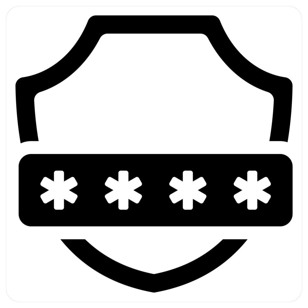 Password and secure concept in black color vector