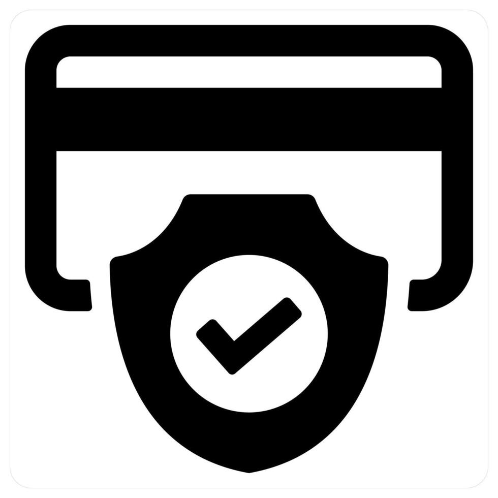Card Security icon concept in black color vector