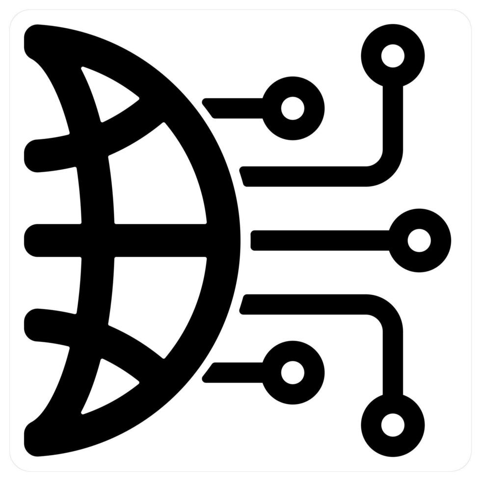 Data Network icon concept in black color vector