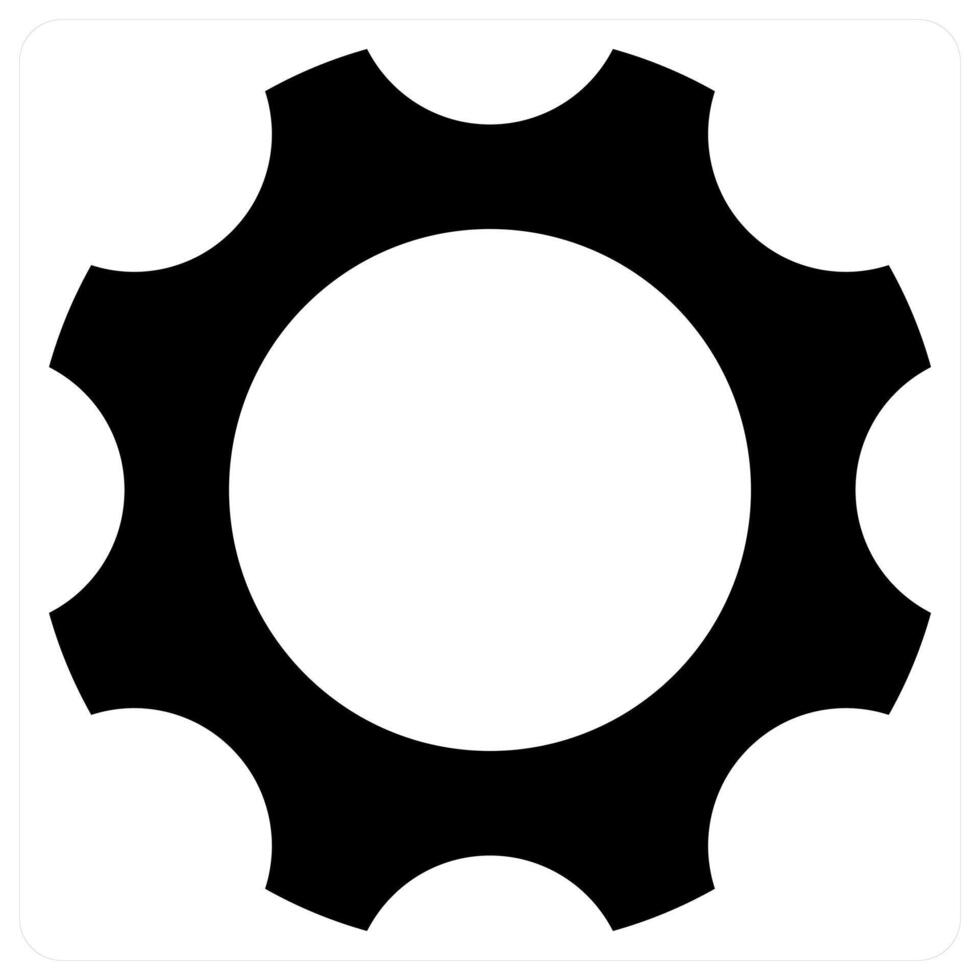 Gear and optimization icon concept in black color vector
