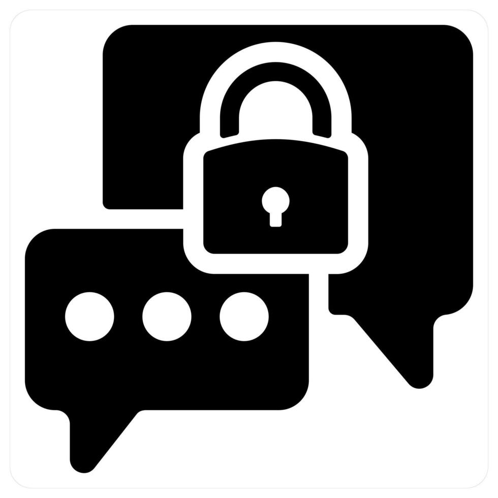 Encrypted Message icon concept in black color vector