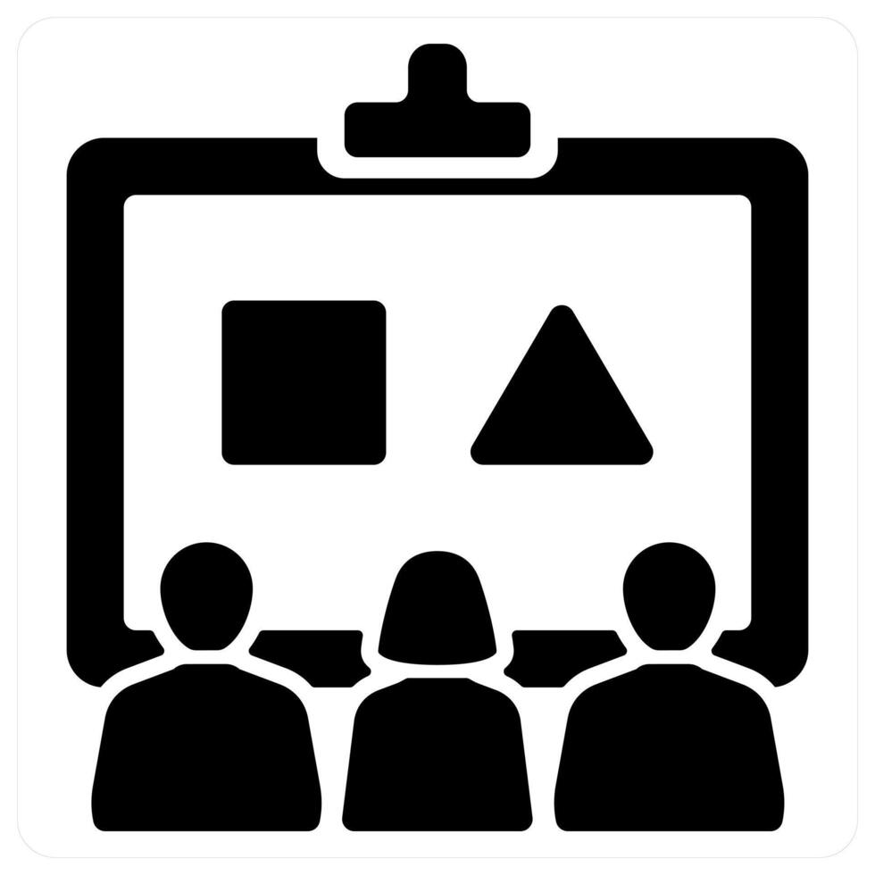 Planning icon concept in black color vector
