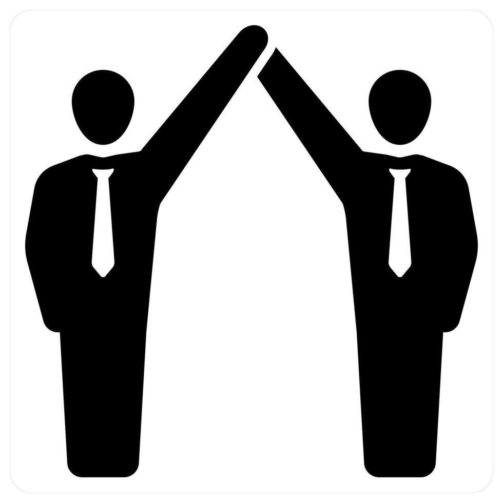 Success icon concept in black color vector