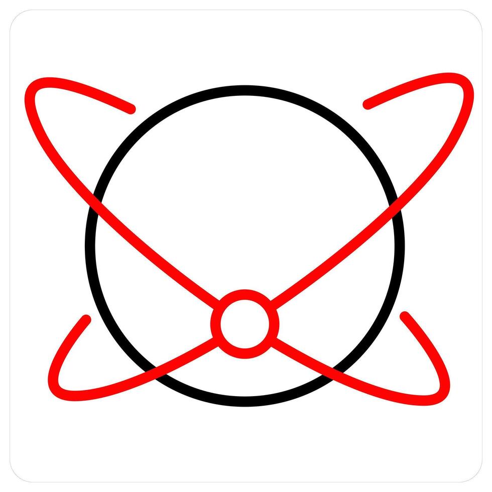 Big Data and technology icon concept in red line color vector