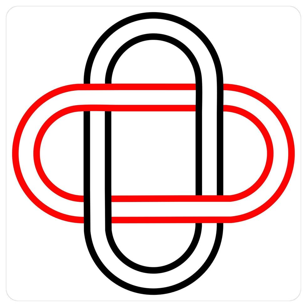 Logo and designing icon concept in red line color vector