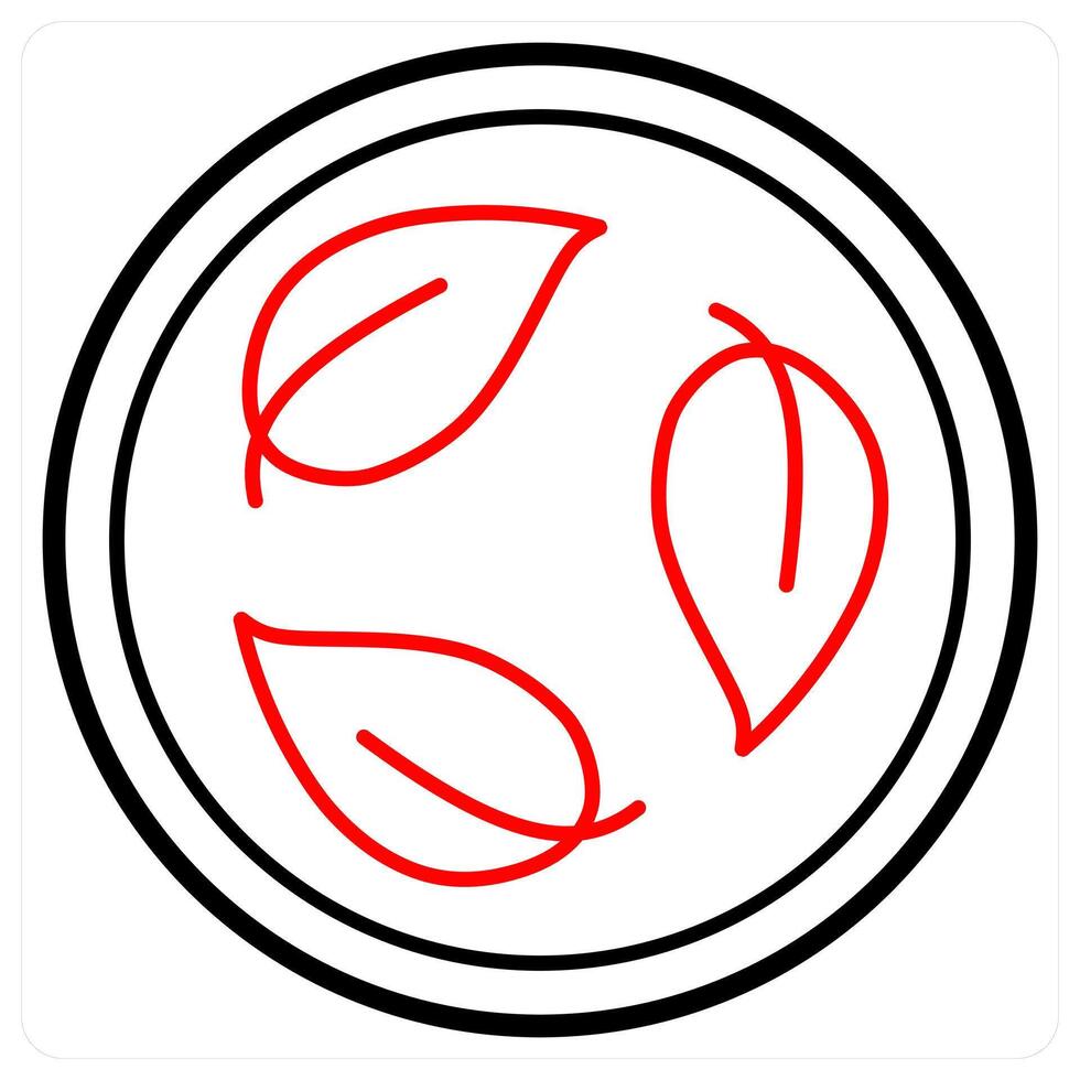 Ecology and ecological in red line color vector