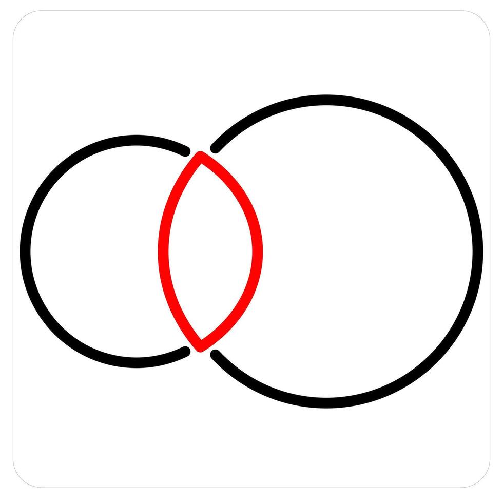 Infographic Circles and diagram icon concept in red line color vector