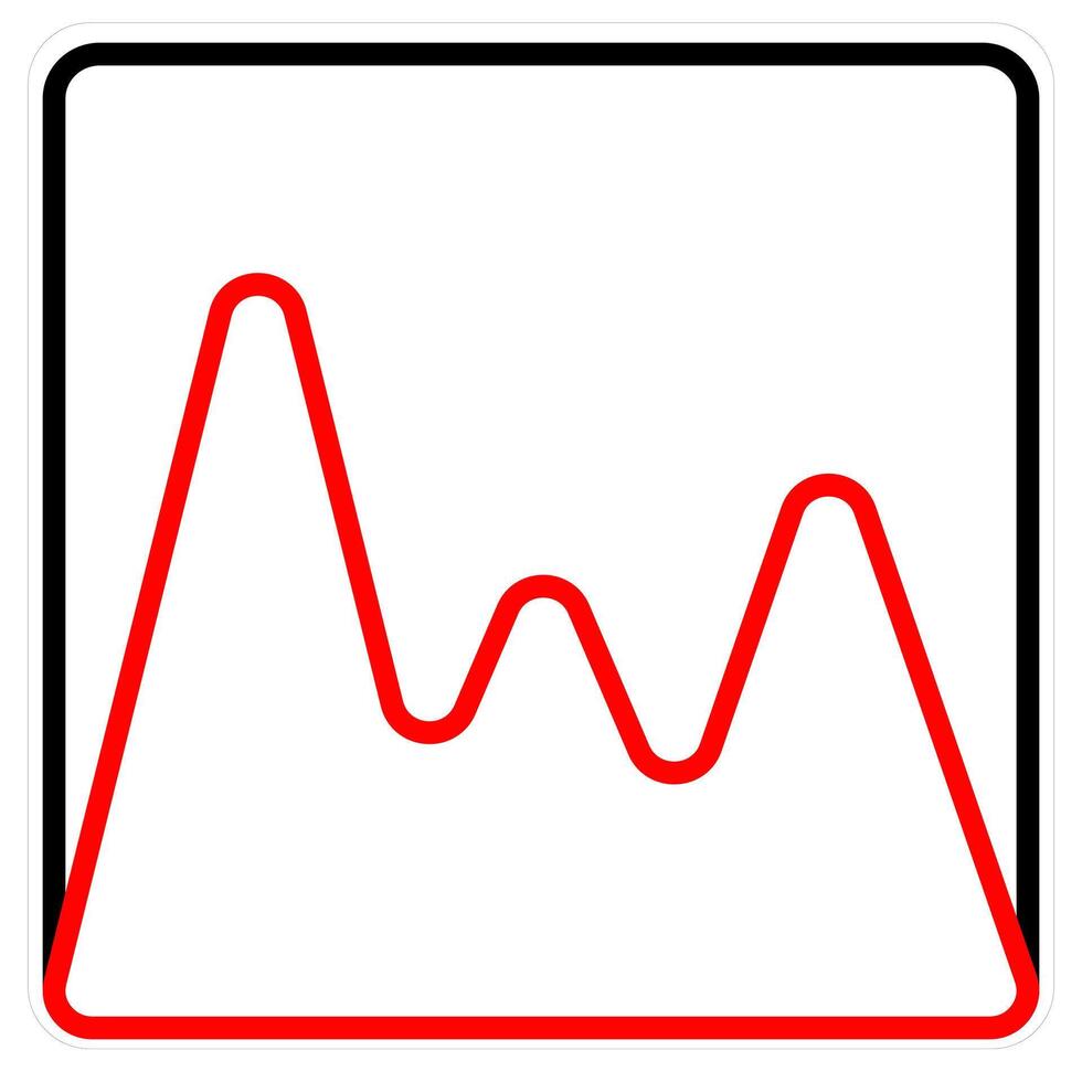 Financial Diagram and diagram icon concept in red line color vector
