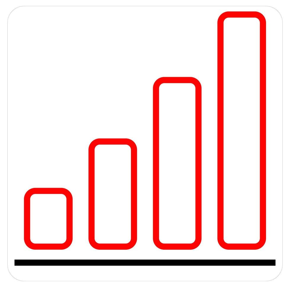 Sales Analytics and diagram icon concept in red line color vector