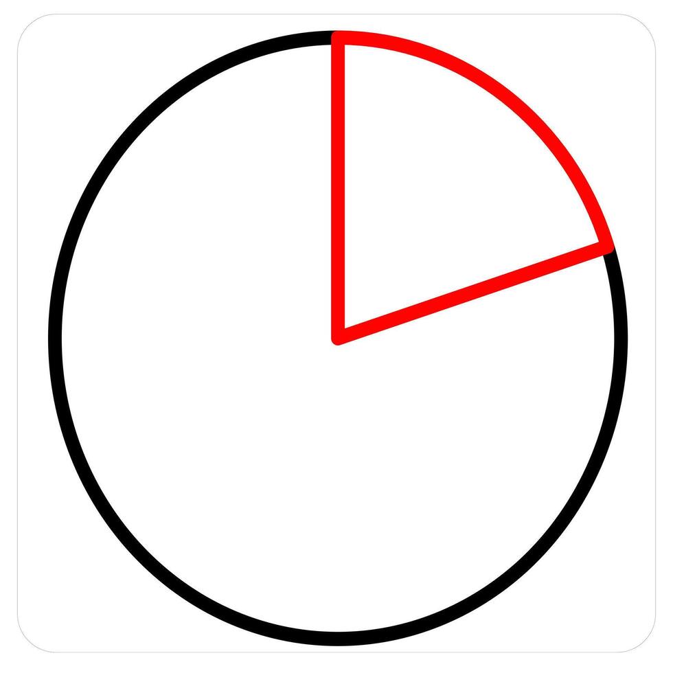 Pie Chart and diagram concept in red line color vector