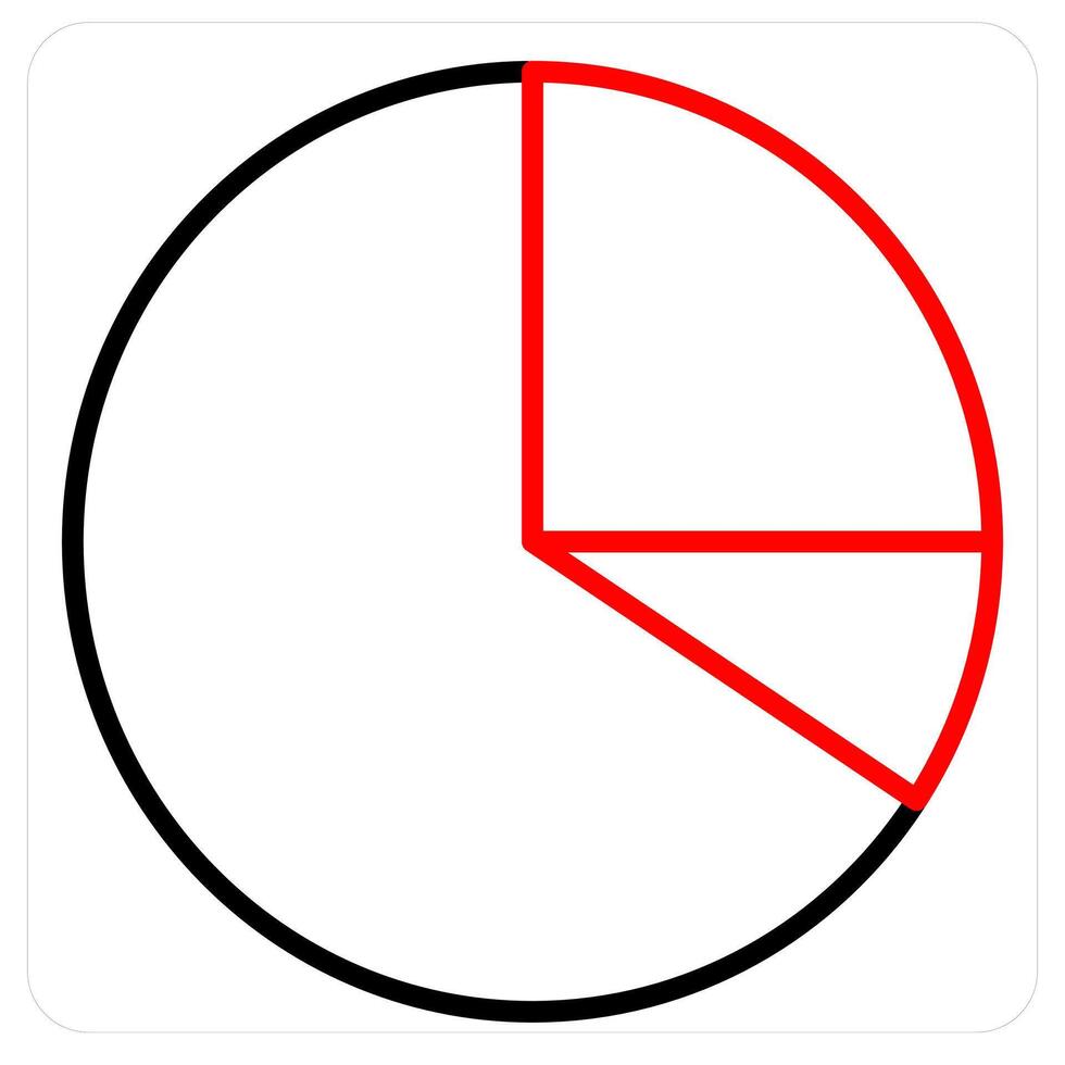 Pie Chart and diagram icon in red line color vector