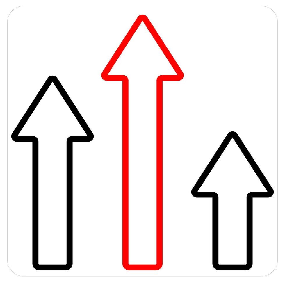 Profit and business concept in red line color vector